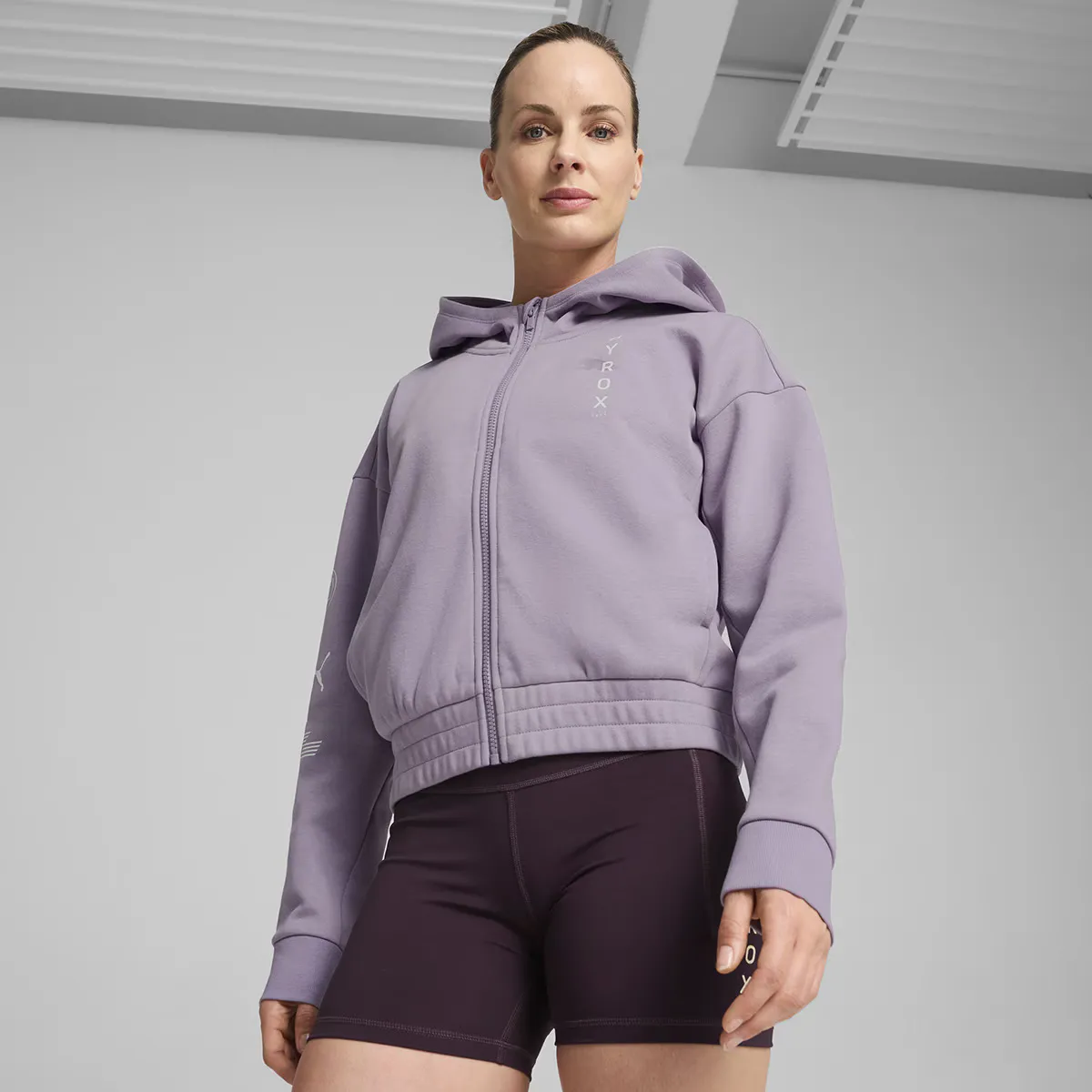 

Женская худи HYROX x PUMA Train Favorite Fleece Full Zip Puma, фиолетовый