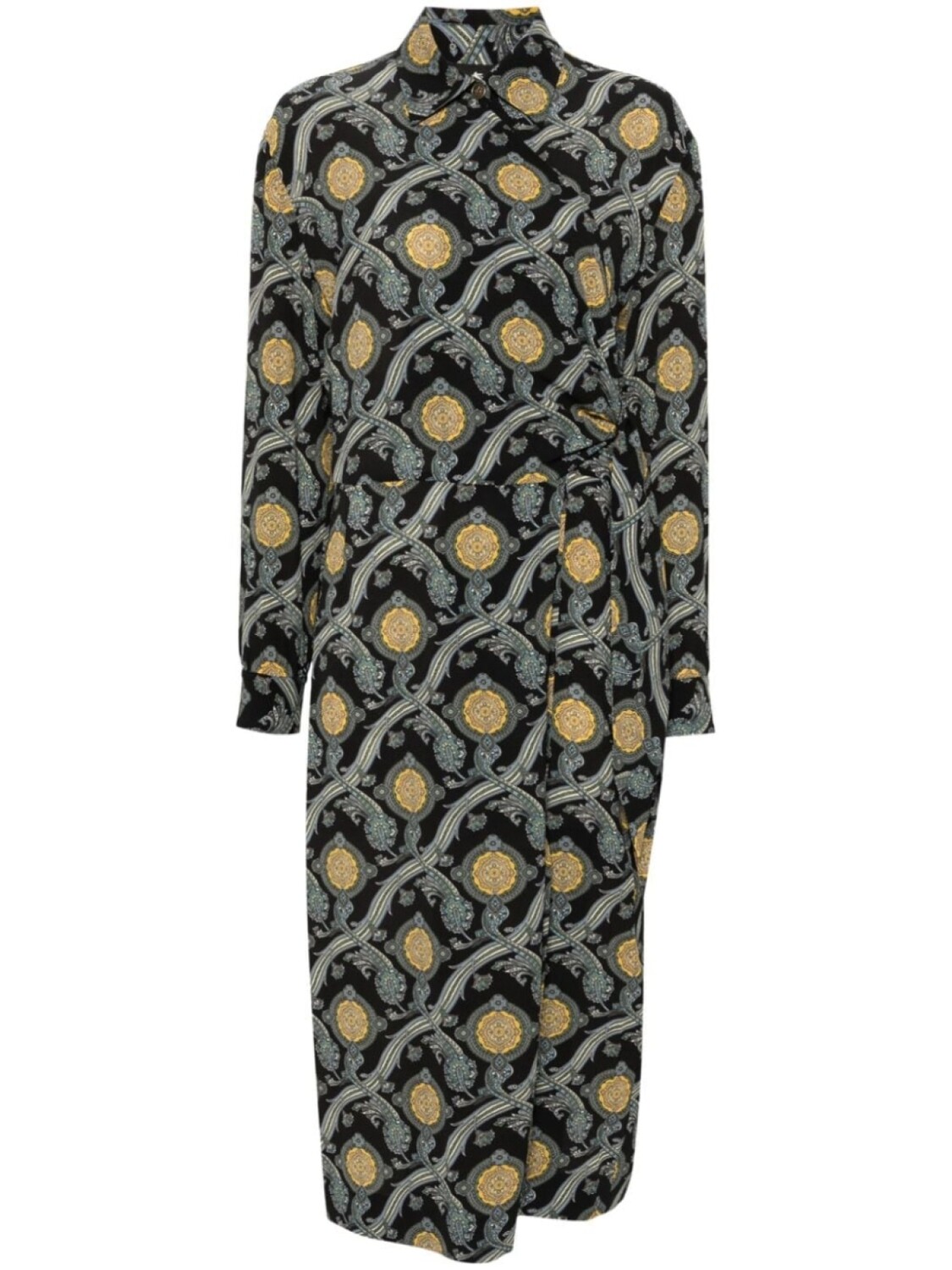 

ETRO платье миди с принтом пейсли, черный