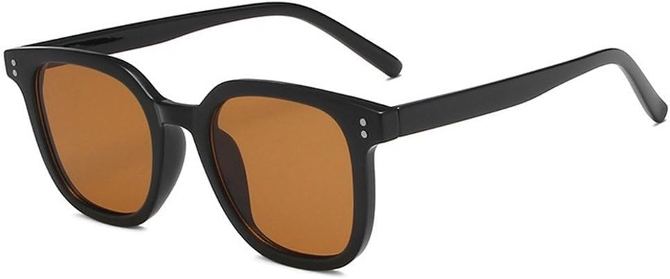 

Модные квадратные солнцезащитные очки для женщин, прозрачные линзы цвета океана, защита от УФ-излучения UV400, для мужчин, ретро-стиль, декор с заклепками, оранжевые и розовые солнцезащитные очки SKFGNX, Black Tea