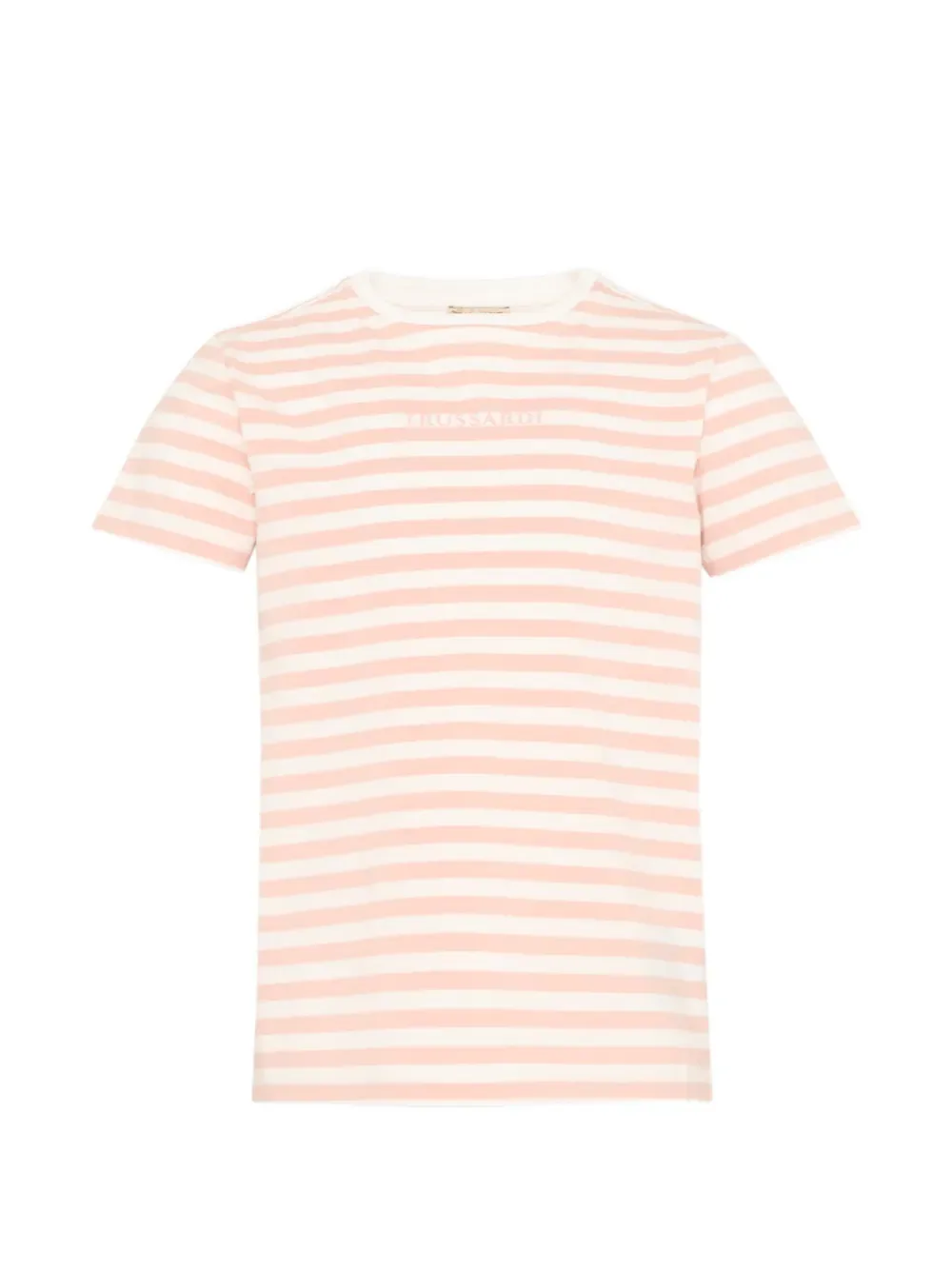 Футболка в полоску с короткими рукавами TRUSSARDI JUNIOR, розовый