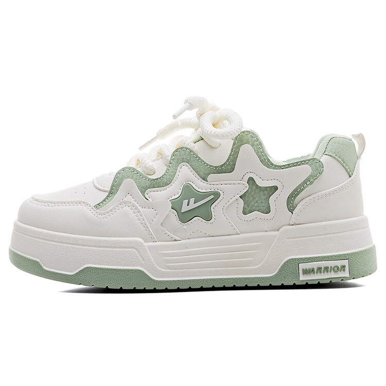 

Кроссовки WARRIOR Skateboarding Shoes Women's Low-top Beige/Green, зеленый
