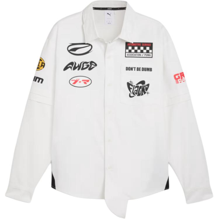 

Многослойная пит-крю рубашка A$ap Rocky с пуговицами PUMA, белый