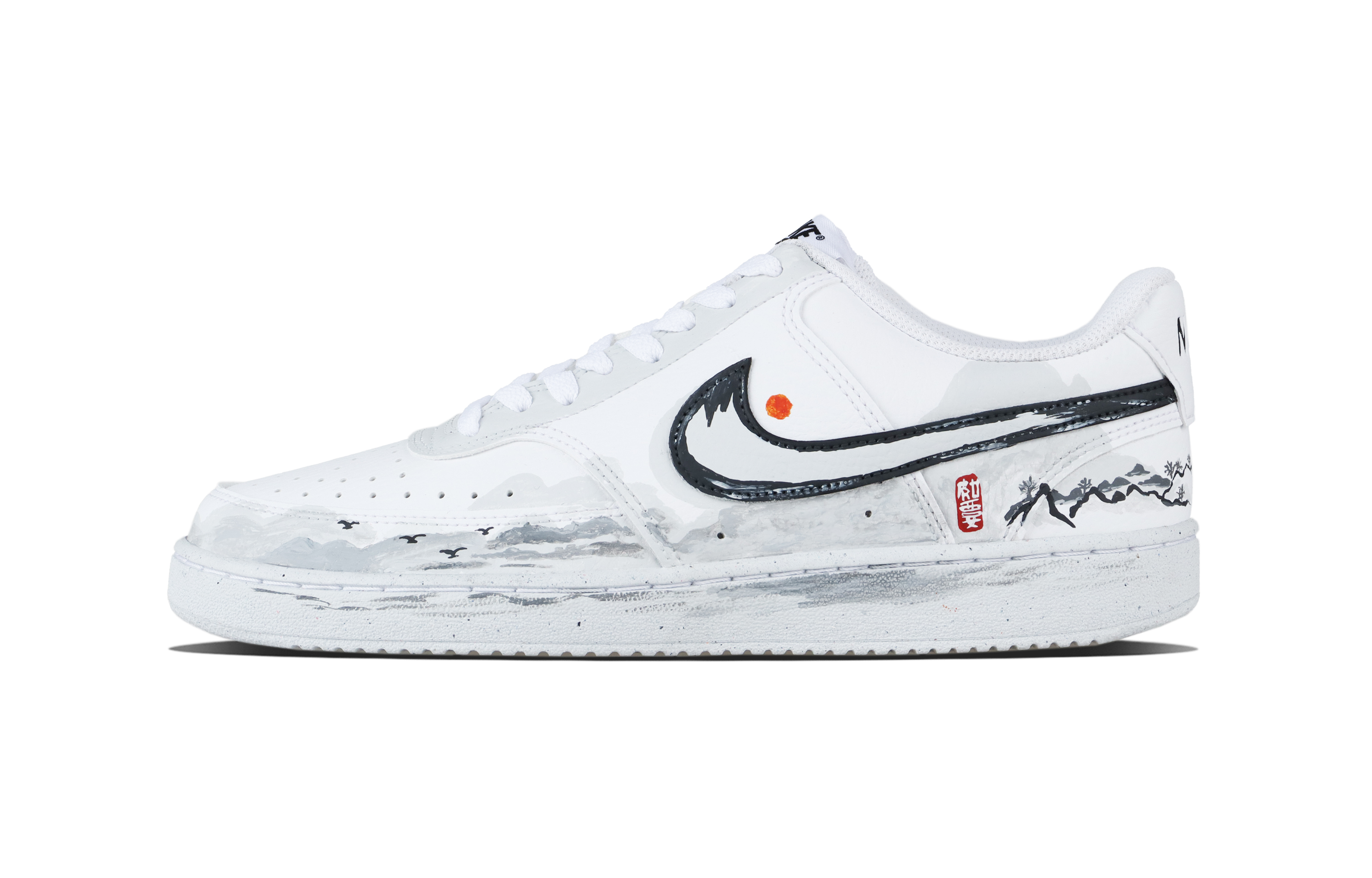 

Nike Кроссовки Court Ink And Shadow с низким верхом для скейтборда, устойчивые к истиранию и скольжению, белые, мужские