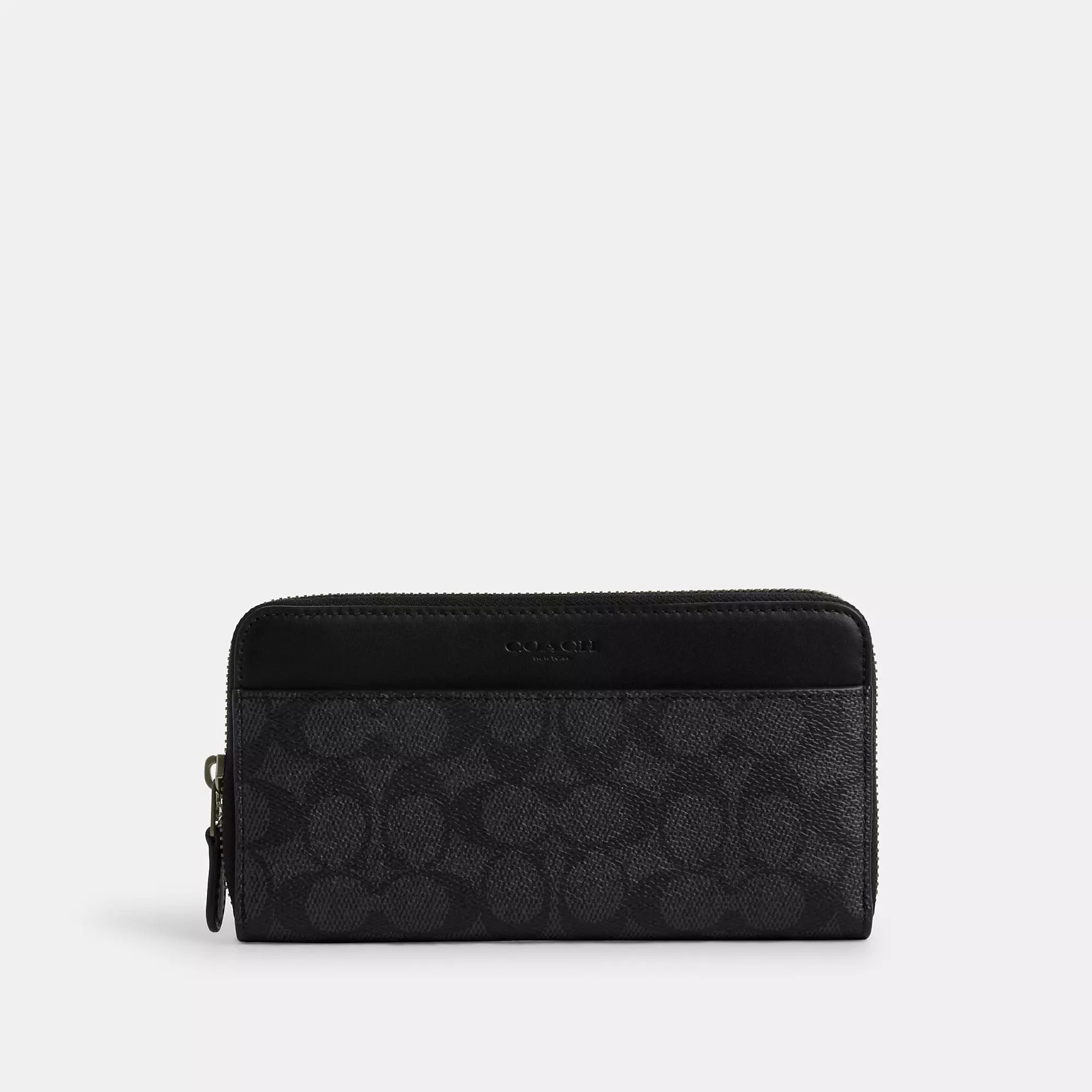 

Кошелек-аккордеон Coach Outlet из фирменной ткани, бронзовый/угольный/черный