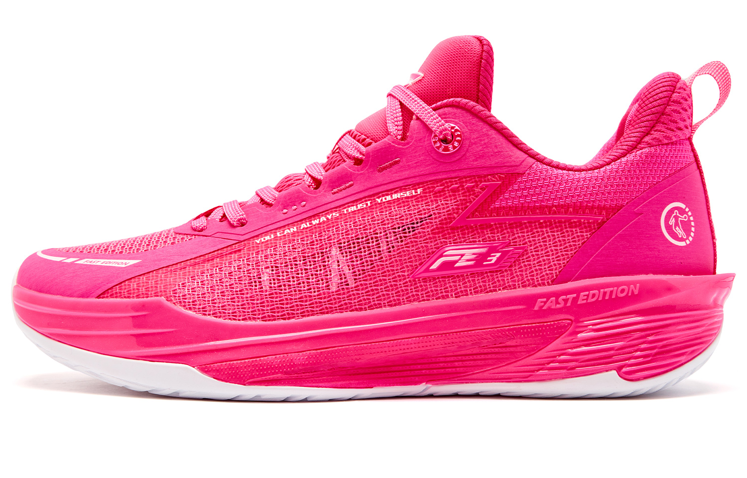 

QIAODAN Баскетбольные кроссовки Sweet Storm Cushioning Grip Anti Twist с дышащими противоскользящими свойствами, мужские, розовые