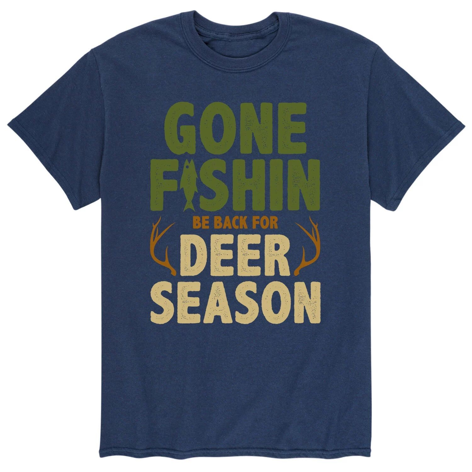 

Мужская футболка "Gone Fishin Be Back For Deer Season" Licensed Character
