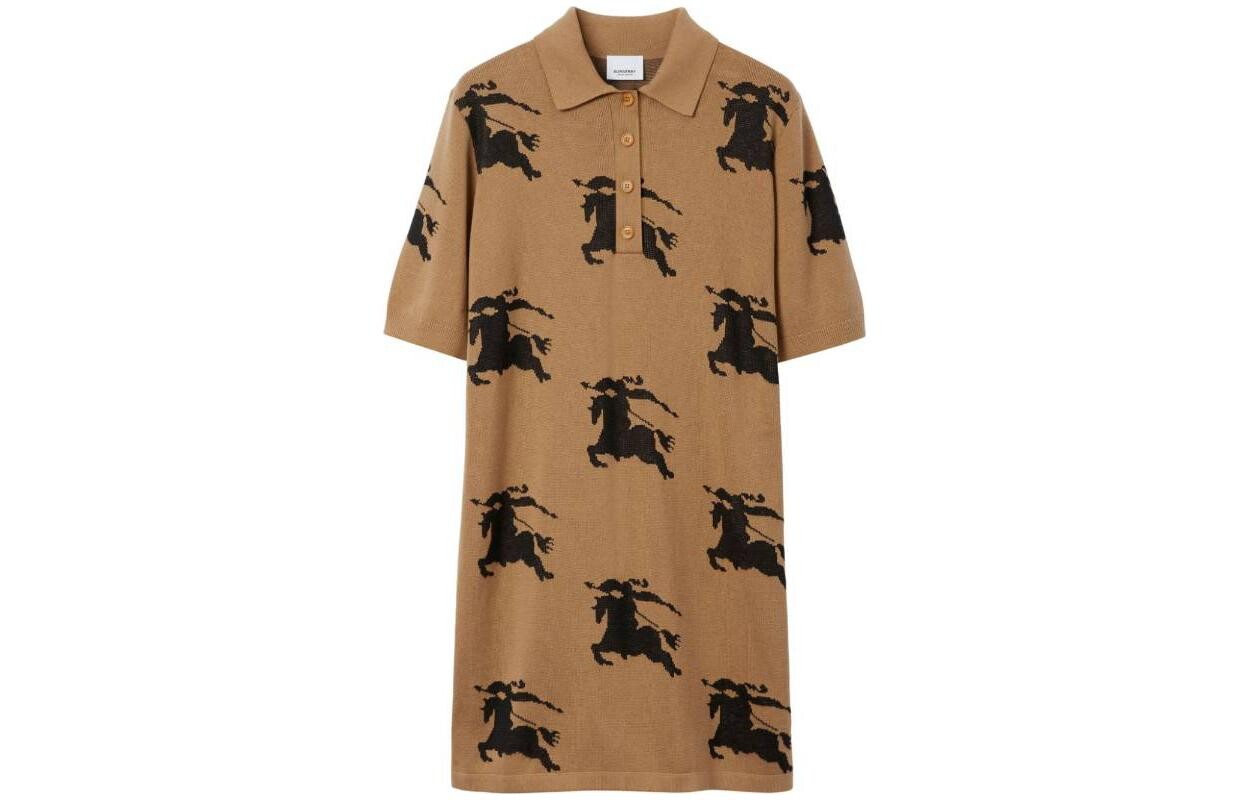 

Burberry Женские шорты-платье с рукавами, цвет Brown