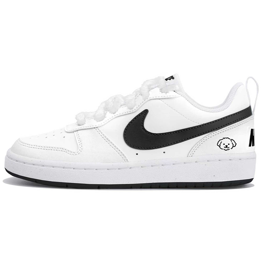 

Nike Court Borough Low top детские скейтбординг кроссовки Black White Kids'