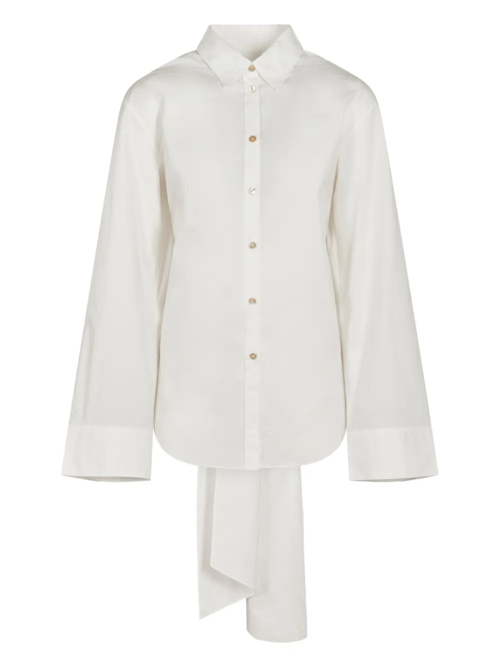 

Асимметричная рубашка с завязками на спине Forte Forte, белый
