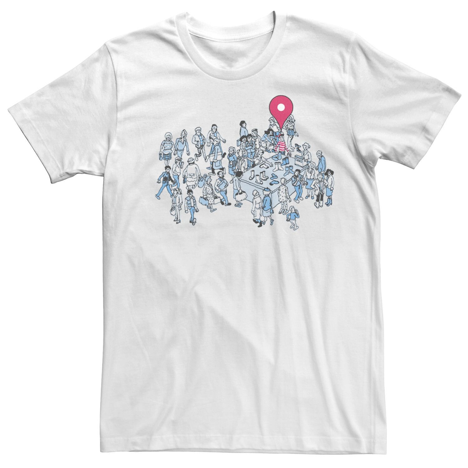 

Мужская футболка Where's Waldo Location Found Him Shopping Licensed Character