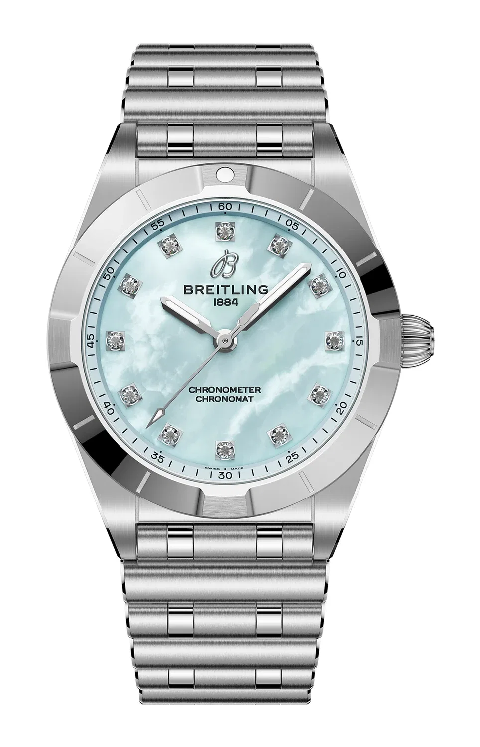 ХРОНОМАТ 28 - A72310101C1A1 BREITLING, серебряный