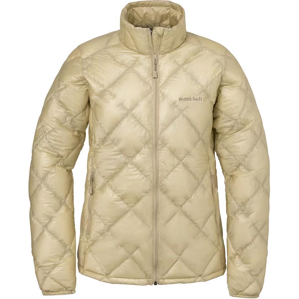 

Пуховик женский с воротником стойкой, легкий MONTBELL, айвори