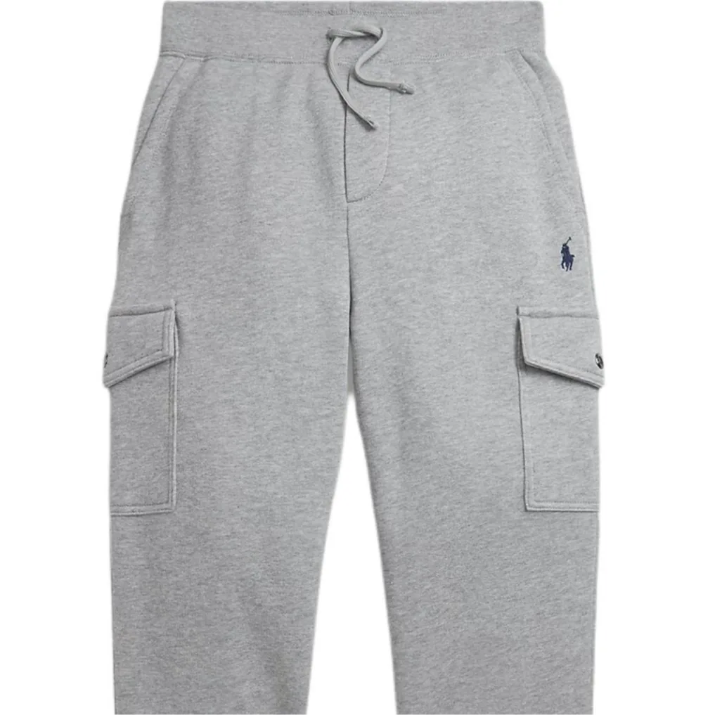 Детские вязаные спортивные брюки Polo Ralph Lauren, светло-серый — фото 4