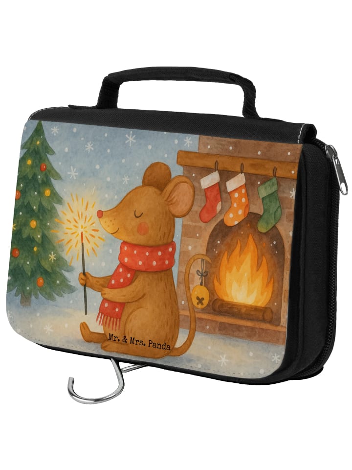 

Mr. & Mrs. Panda Косметичка с рождественским рисунком мышки, без... белого цвета