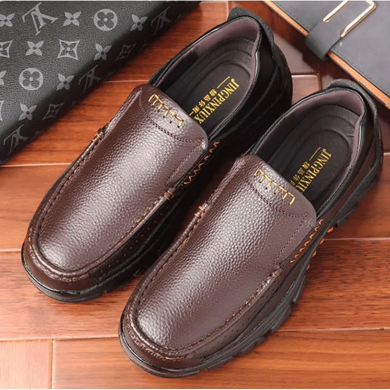 Лоферы кожаные Slip-on Brown DHFIRUFSHLO — фото 3
