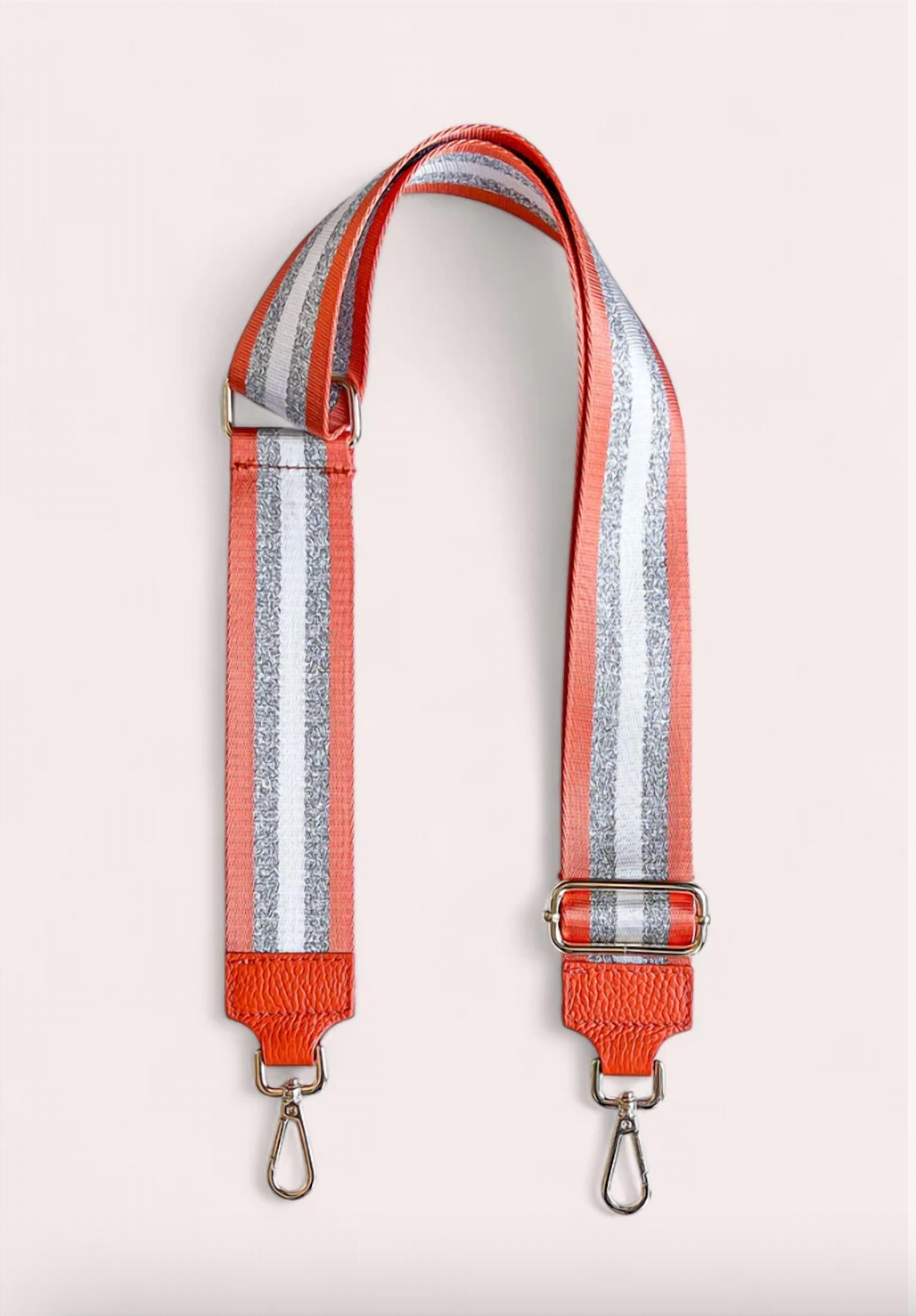 

Металлизированный ремешок для сумки в оранжевую полоску Debbie Katz