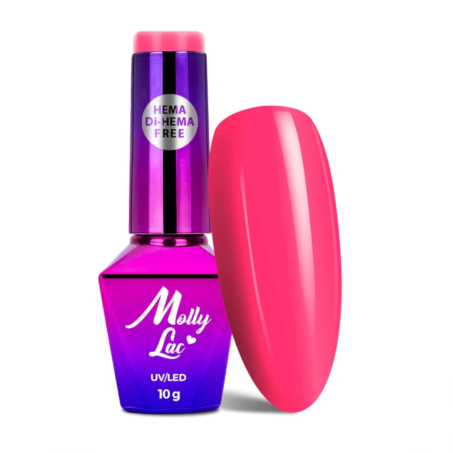 Гибридный лак для ногтей Molly Lac Power Flower №722 Pink Gerbera, 10 г Molly Lac