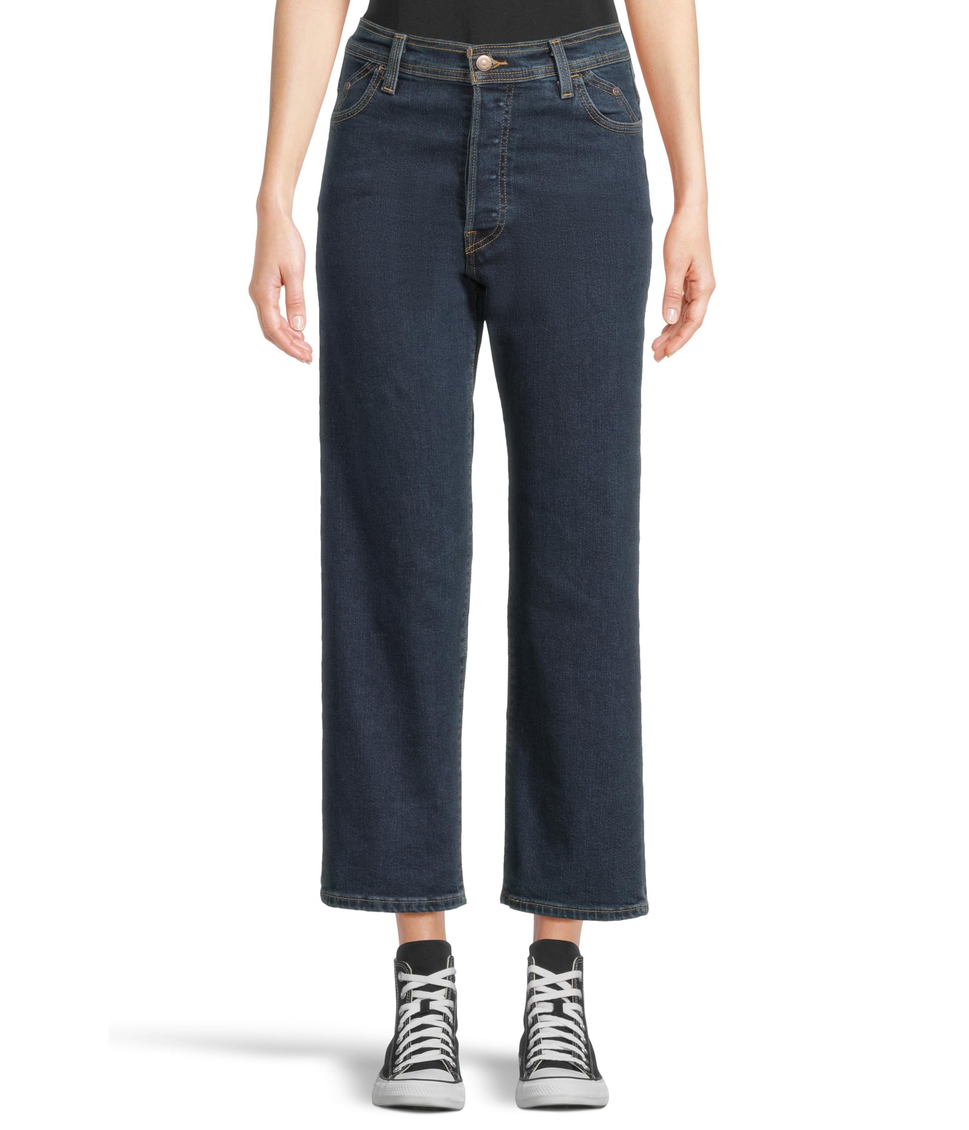 

Джинсы Levi's Womens Riveted Ribcage Straight Ankle, цвет Silver Lode