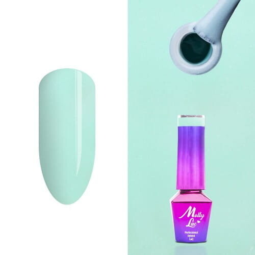 

Гибридный лак для ногтей, 5 мл Molly Lac, 458 Bonbons Peppermint