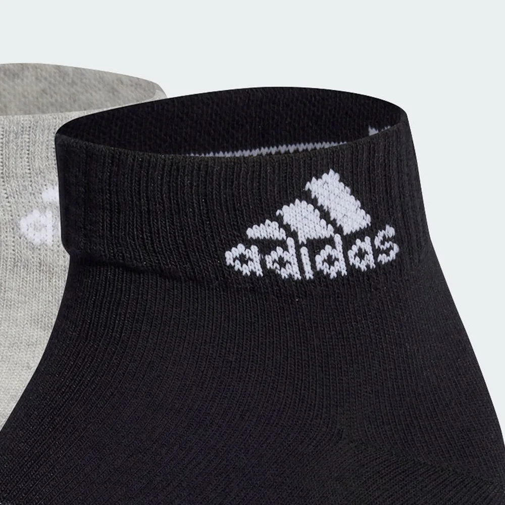 Носки низкие унисекс, набор из 3 пар Adidas, 1 Set 3 Pack (Medium Heather Gray/White/Black) — фото 4