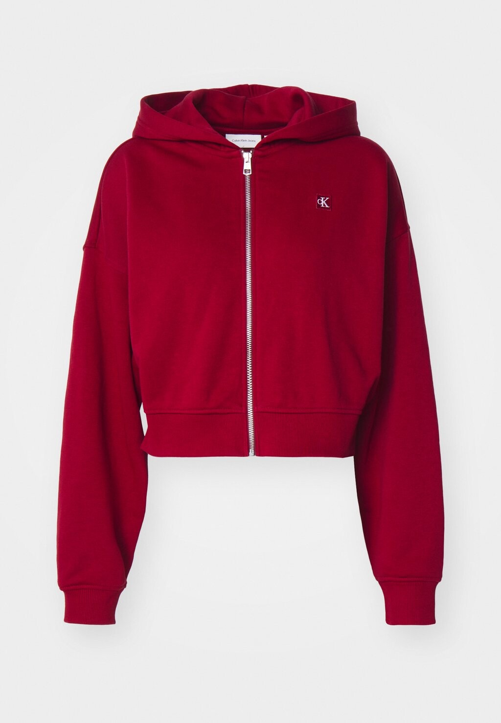 

Толстовка на молнии BADGE ZIP THROUGH Calvin Klein, красный