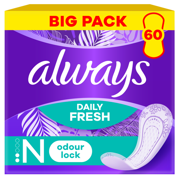 

Обычные гигиенические прокладки, 60 шт./1 упаковка. Always Daily fresh & protect