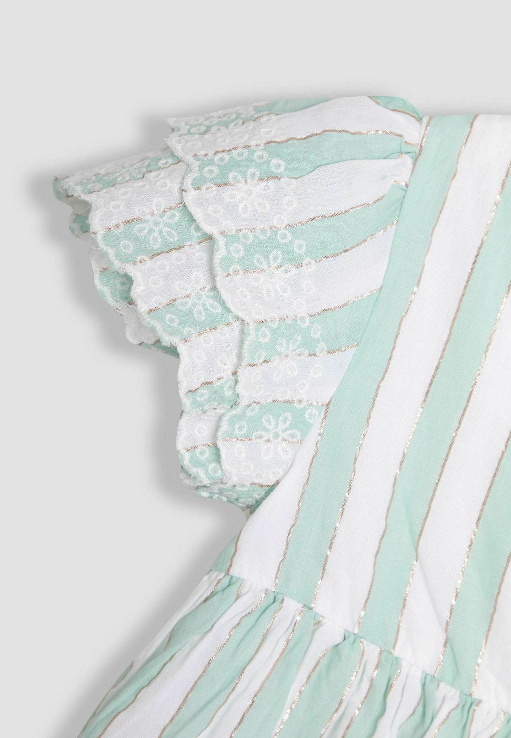 Повседневное платье REGULAR FIT - FRILL SLEEVE  JoJo Maman Bébé, светло-зеленый — фото 3
