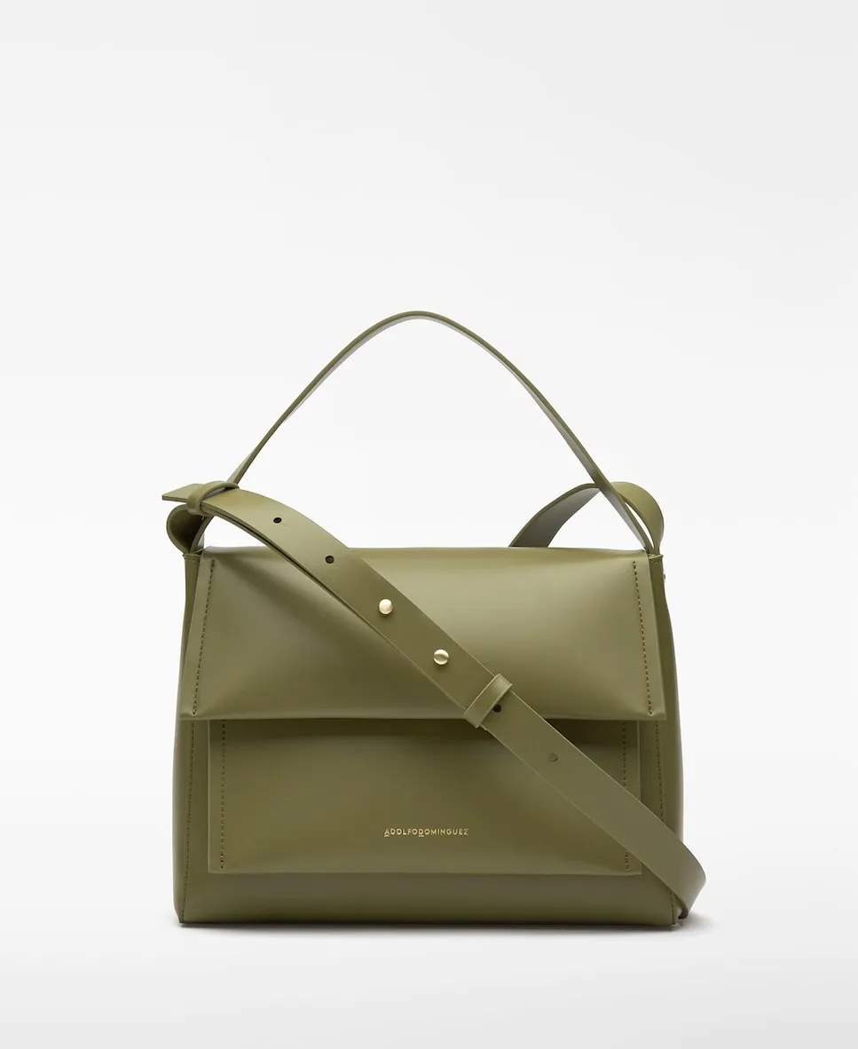 

Женская сумка через плечо с клапаном из кожи (без кожи) Adolfo Dominguez, зеленый