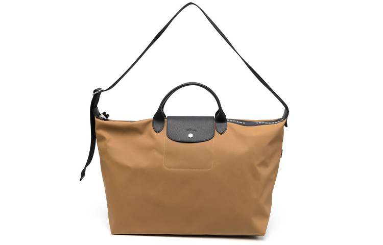 

Le Pliage Energy Canvas с кожаной сумкой, холщовая сумка, дорожная женская табачная сумка LONGCHAMP, Tobacco