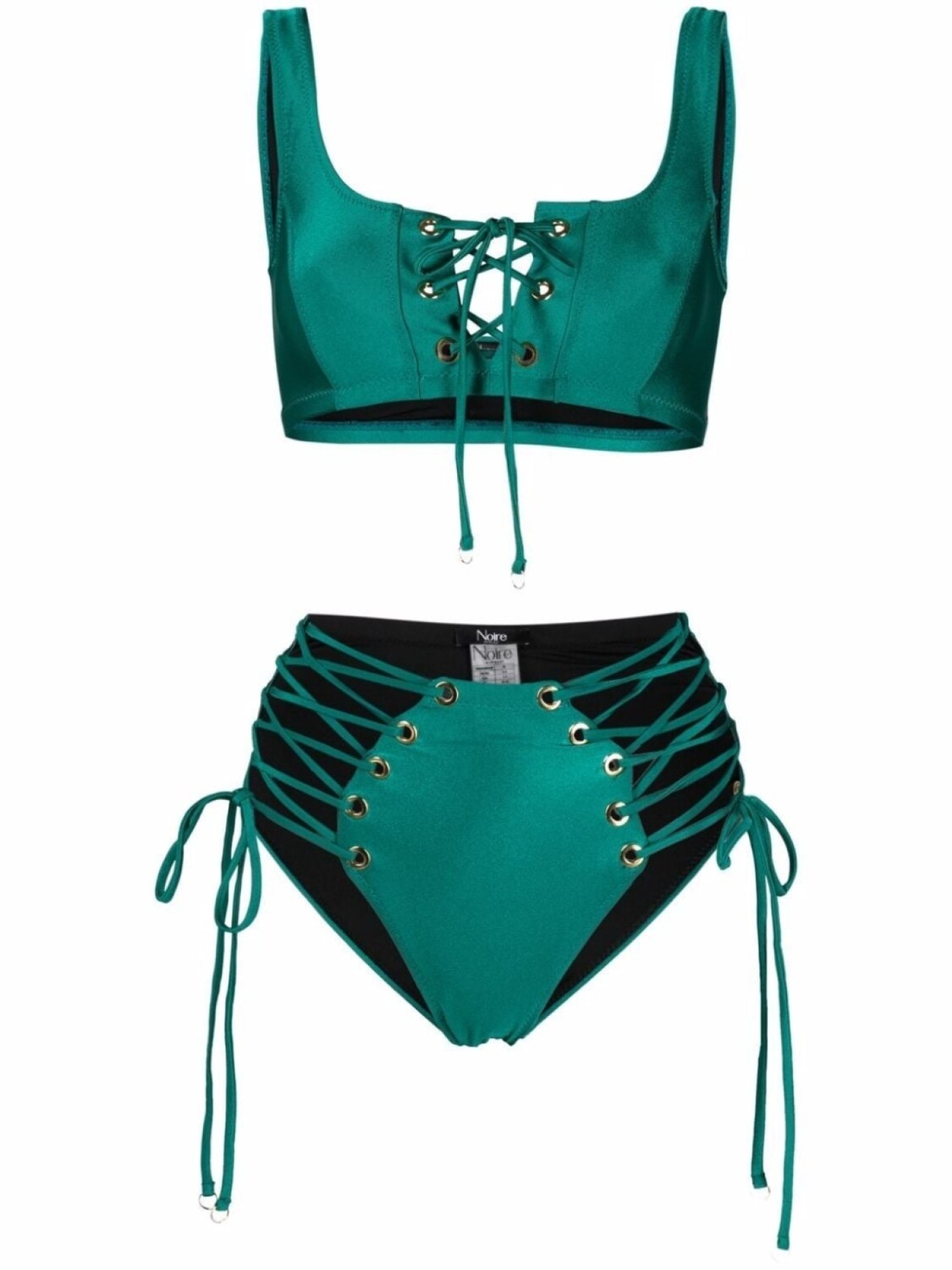 

Noire Swimwear бикини с эффектом металлик, зеленый