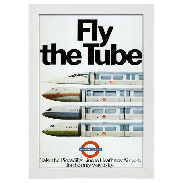 

Рамка для фотографий LegendArte Poster 1977 Fly the Tube, белый