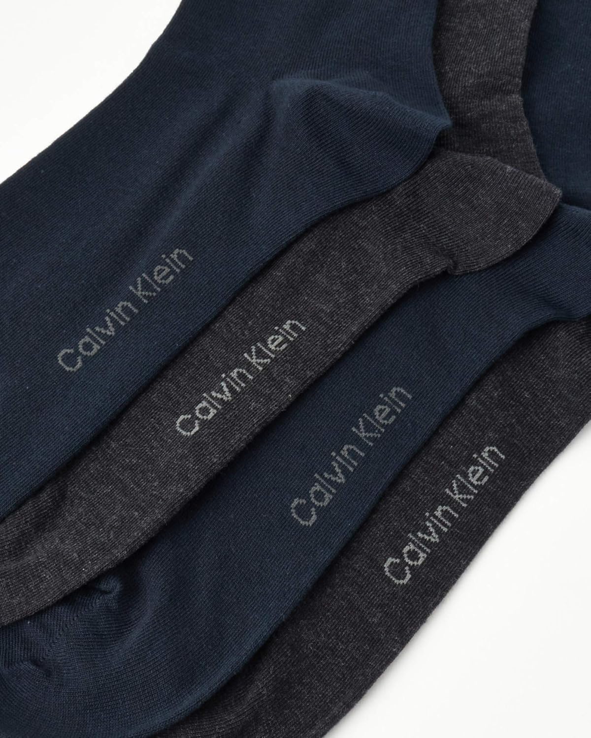 Мужские носки Calvin Klein под повседневную одежду - 8 пар мягких рабочих носков из хлопковой смеси для мужчин, для повседневного делового и официального ношения, Greynavy — фото 4