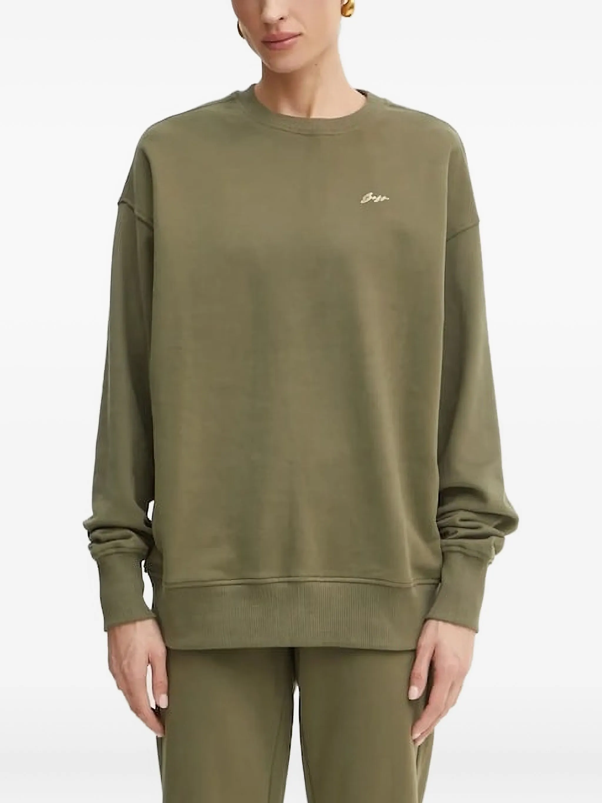 

Толстовка с круглым вырезом Boss, зеленый