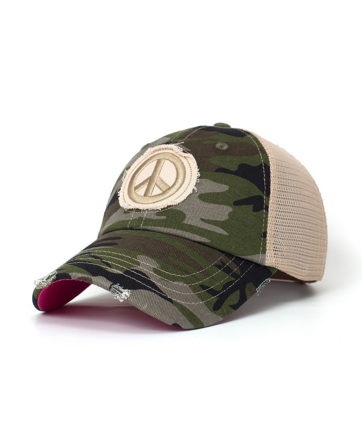 

Женская регулируемая сетчатая камуфляжная шапка со знаком мира Peaceful Lady Trucker Hat Shady Lady