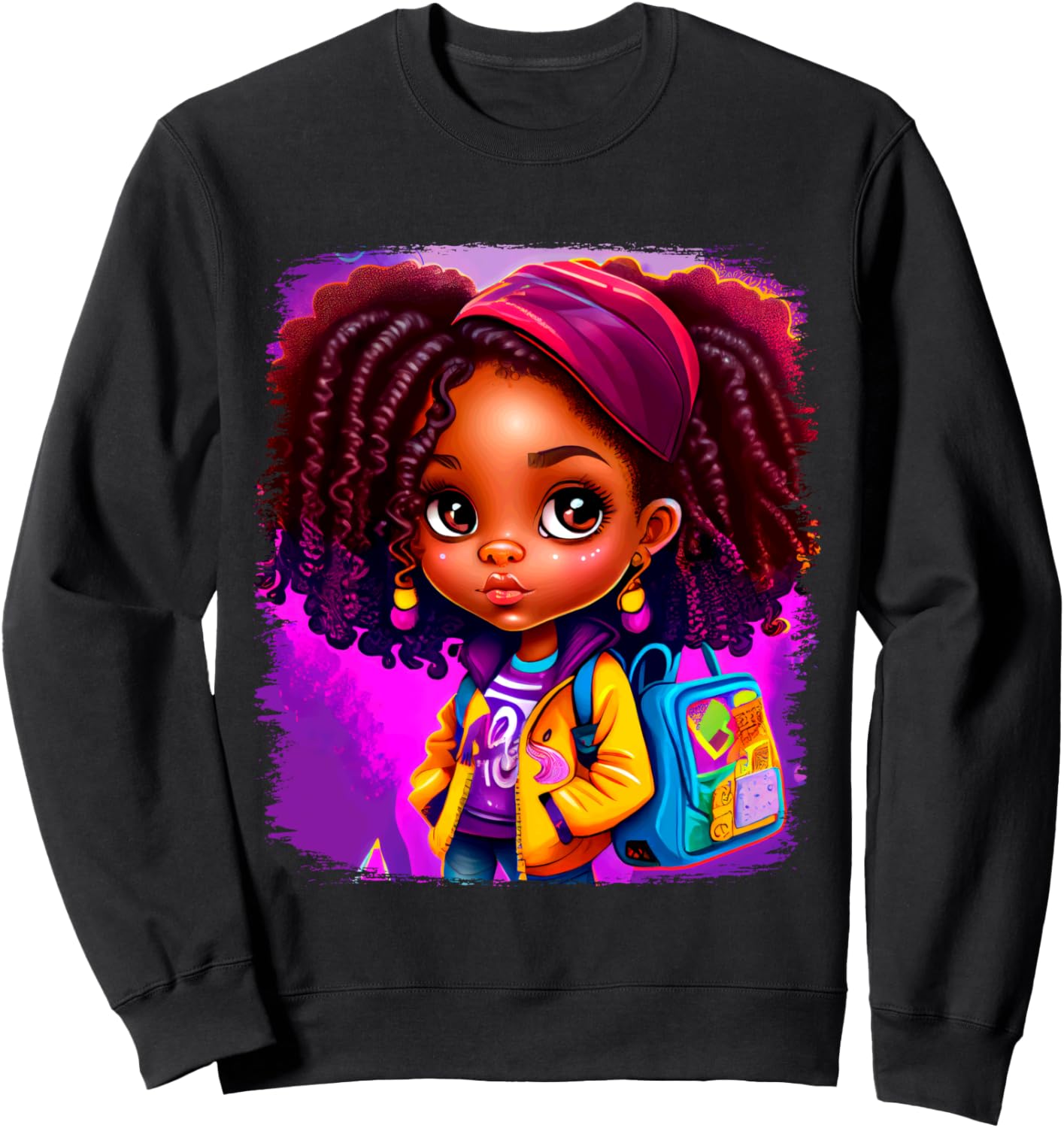 Яркая толстовка с вдохновляющим рисунком Colorful Inspirational Youth Empowerment Vibes, черный