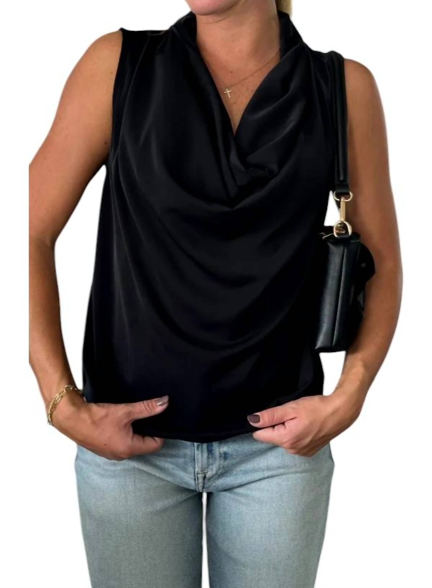 

Топ Olivia Cowl Neck черного цвета bishop + young