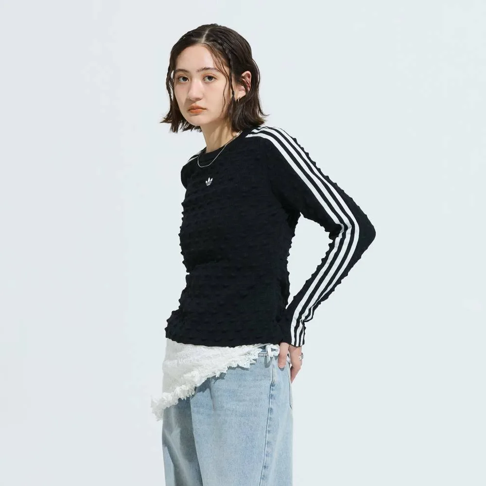Толстовка Adilna Slim Solid Spike Knit Adidas, black