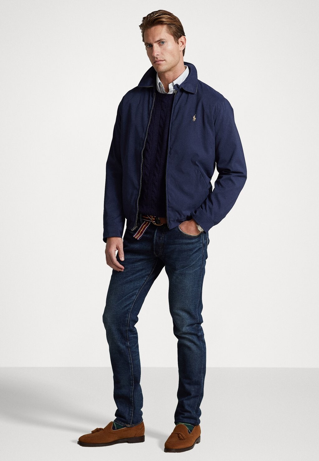 Ветровка Polo Ralph Lauren BI-SWING, цвет french navy — фото 2
