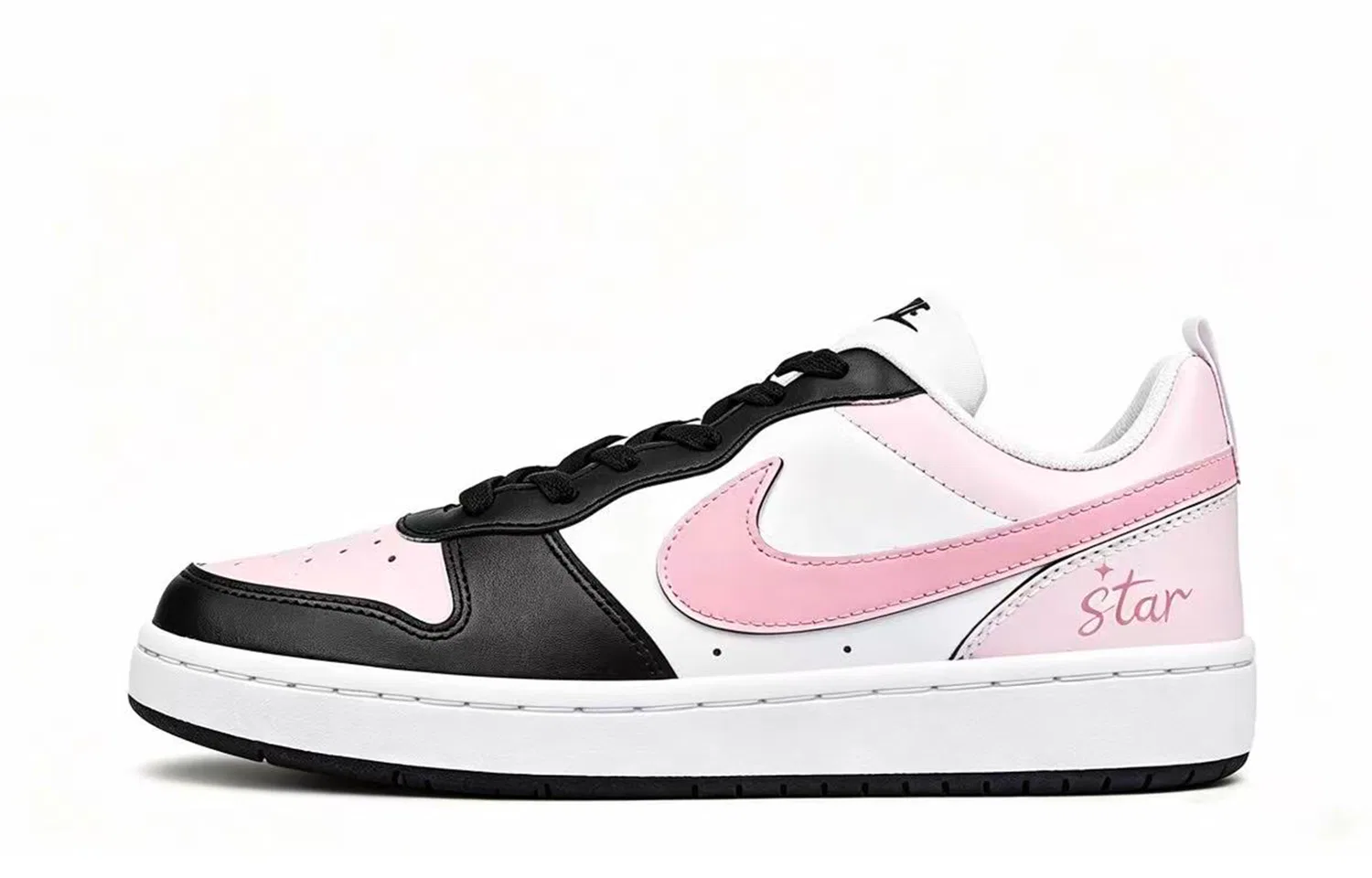 Кроссовки для скейтбординга Court Borough Abrasion Resistant Low top Kids' Skateboarding Shoes Black Pink Unisex Nike — фото 3