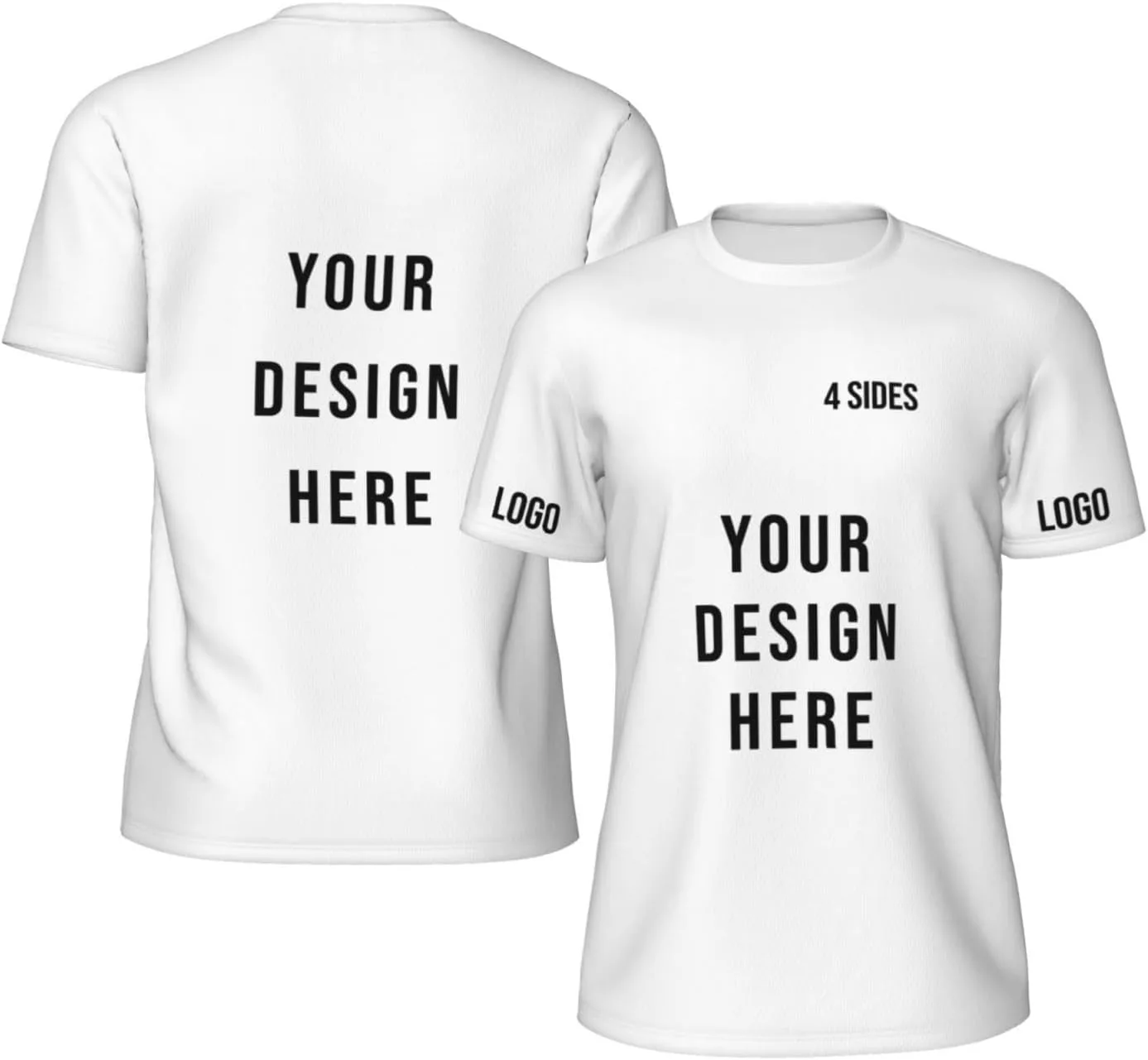 

Футболка Custom с логотипом и текстом на 4 сторонах