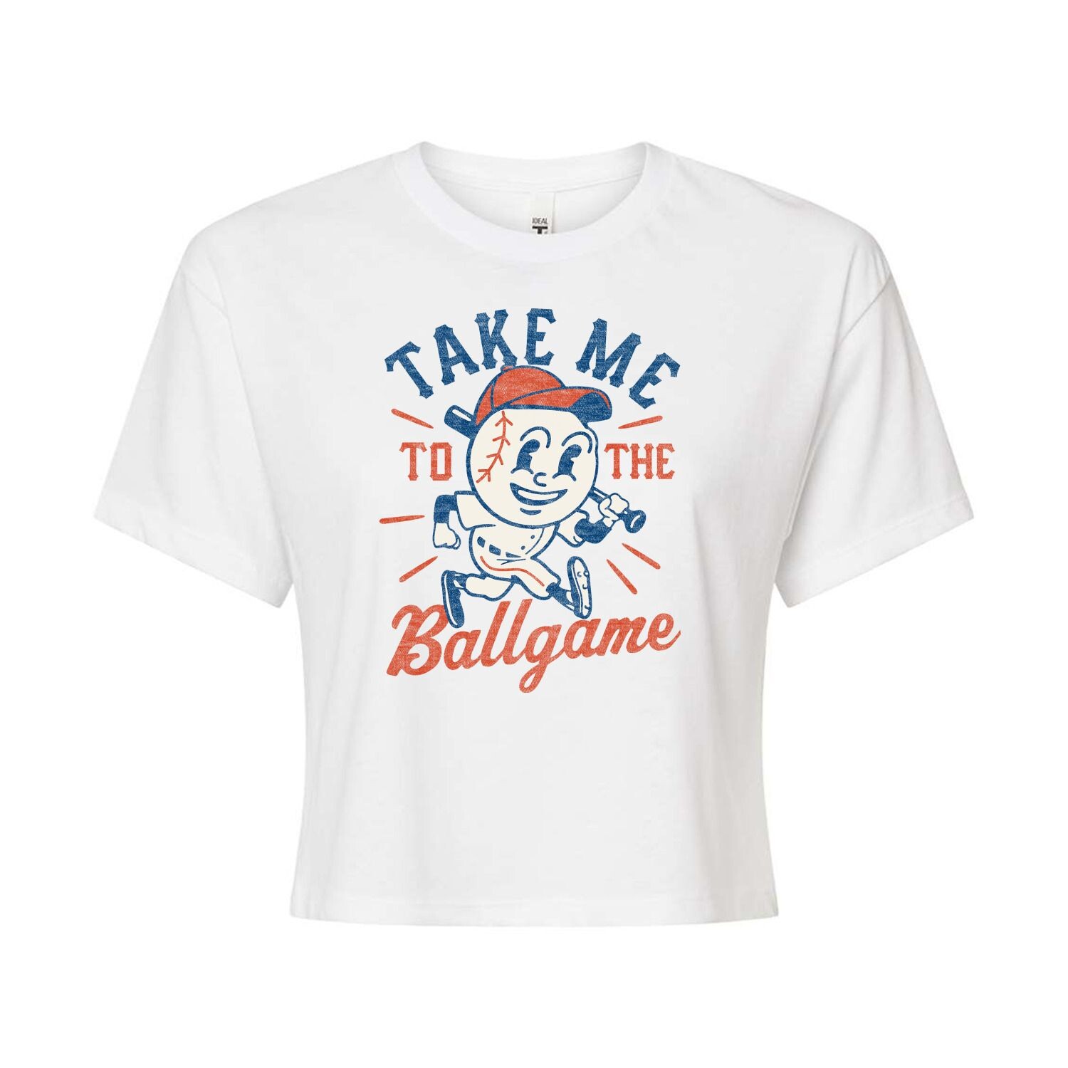 

Укороченная футболка с рисунком Take Me To The Ballgame для юниоров Licensed Character, белый