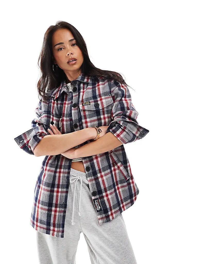 

Рубашка Borg Check в красно-серую клетку Superdry