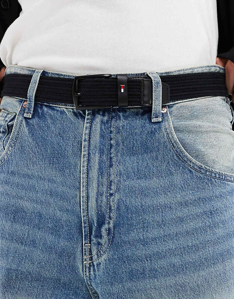 

Черный эластичный ремень Tommy Hilfiger Denton