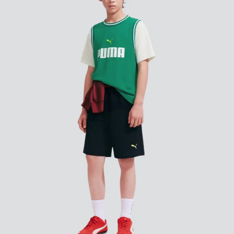 Детская повседневная спортивная футболка с круглым вырезом PUMA, Green Tone 00344 — фото 3