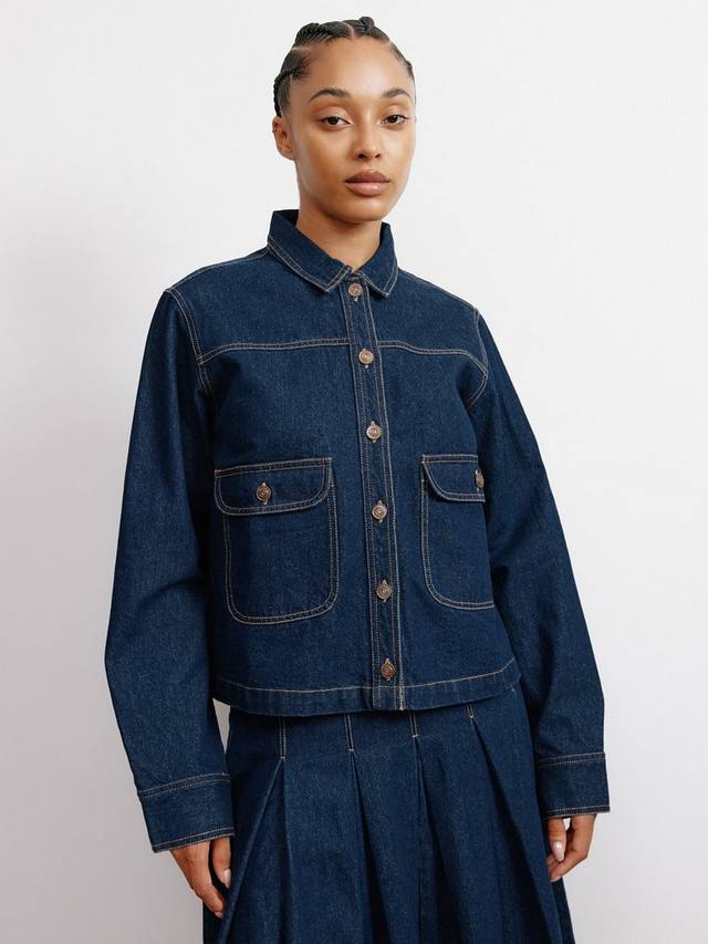 

Практичная джинсовая куртка Albaray, цвет Dark Wash Indigo