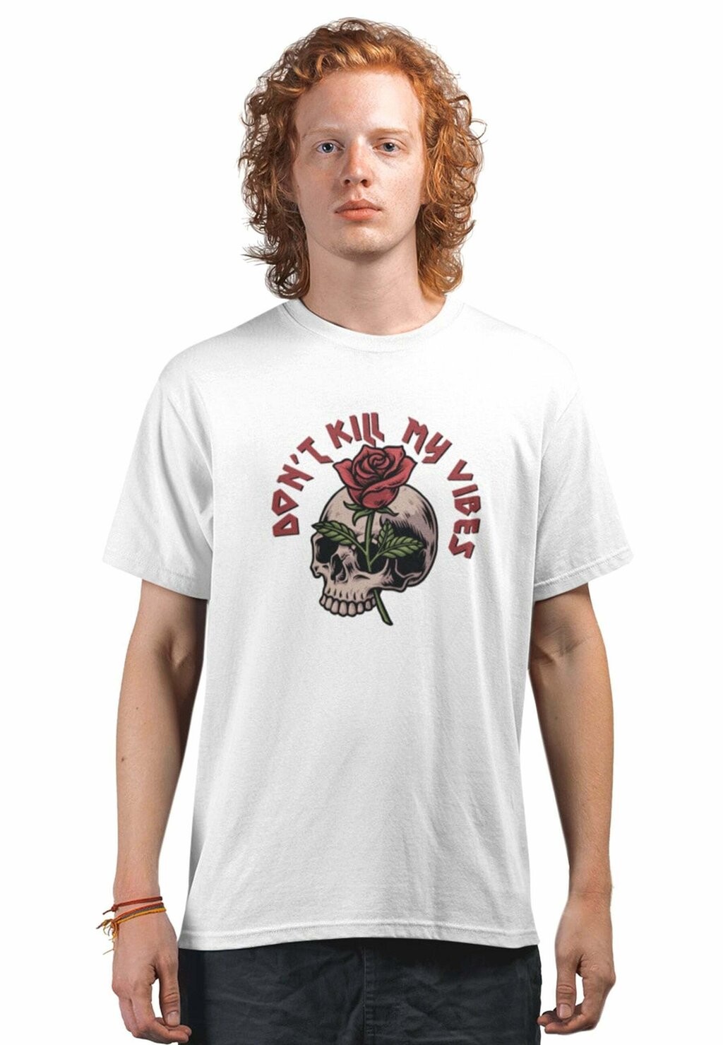 

Футболка с принтом DON'T KILL MY VIBES Novux, цвет weiß