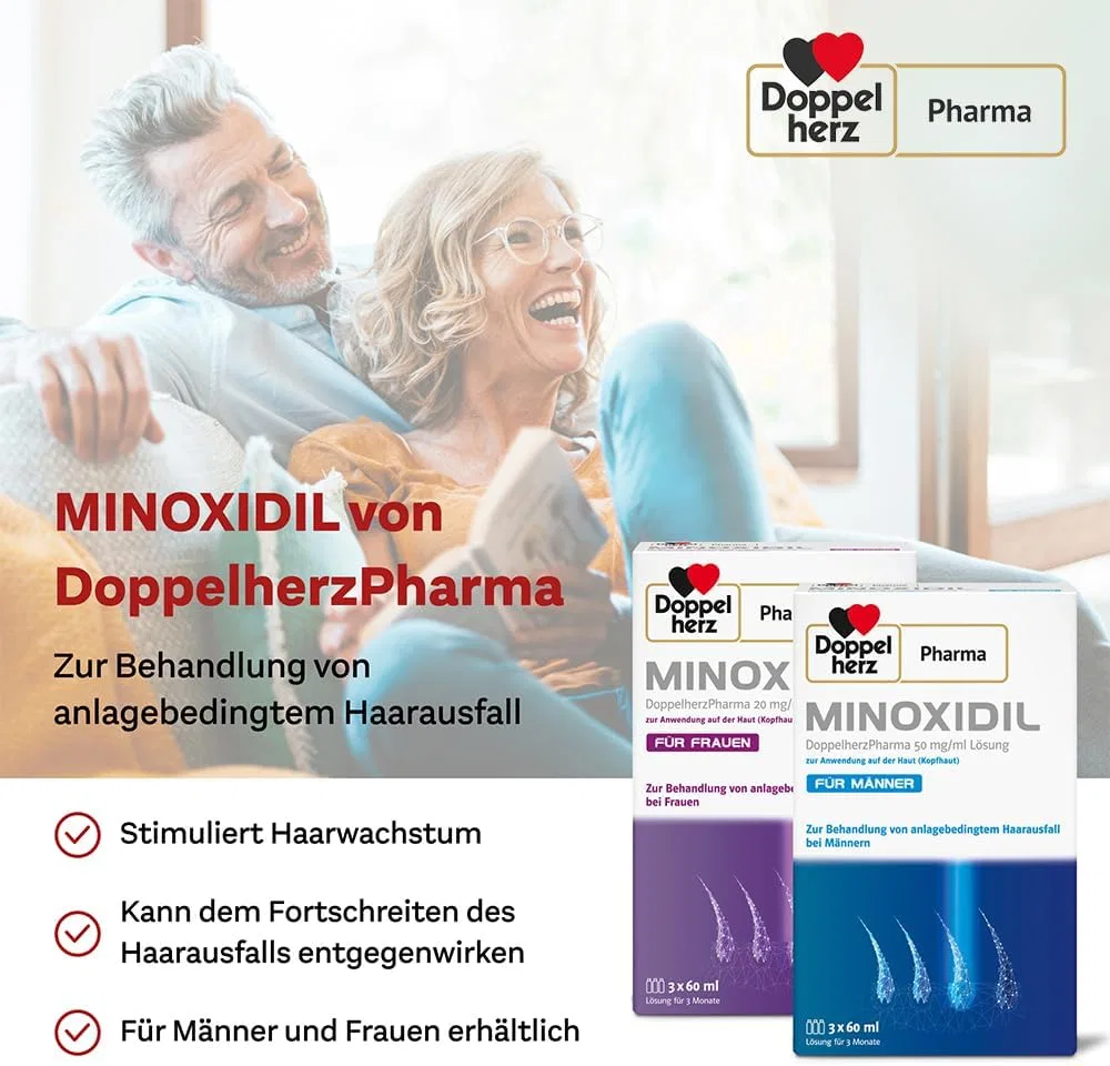 Раствор Minoxidil DoppelherzPharma 2% для лечения выпадения волос у женщин Doppelherz — фото 3