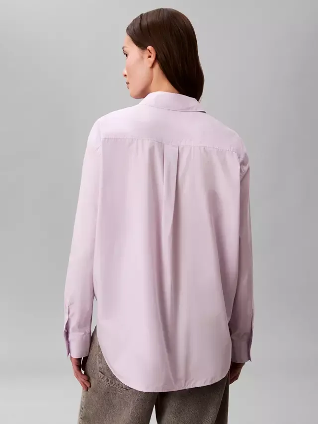 Рубашка из поплина свободного кроя, цвет Островная сирень Calvin Klein, Island Lilac — фото 4