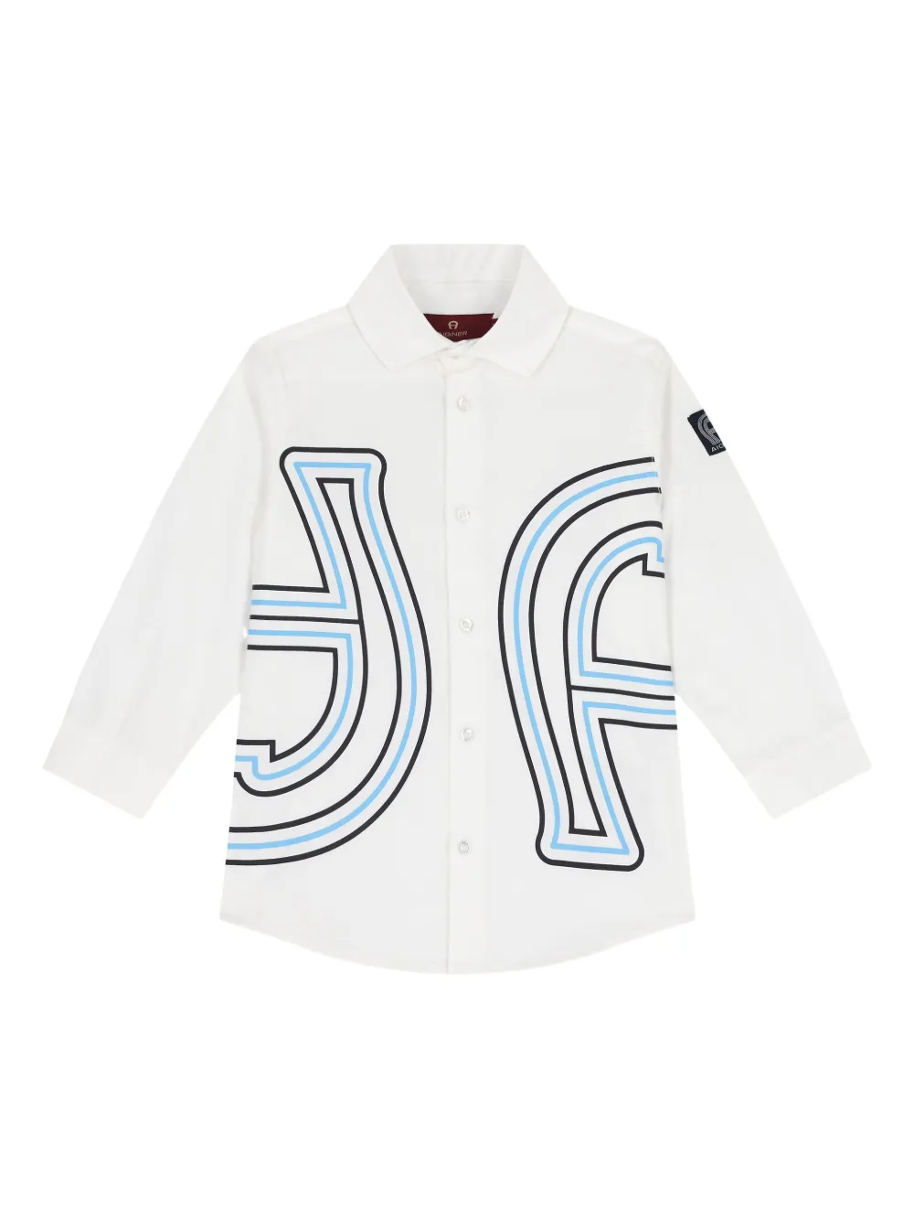 

Рубашка с длинными рукавами и логотипом Aigner Kids, белый