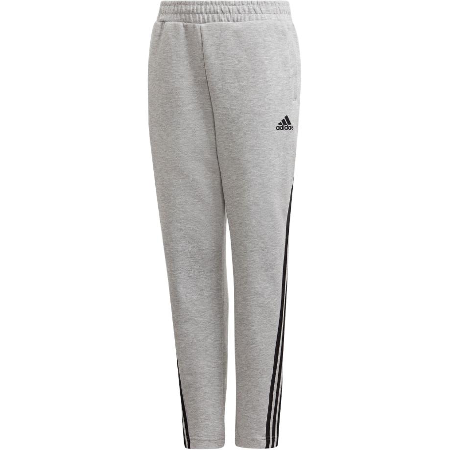 Adidas Детские вязаные спортивные штаны для детей от 3 до 7 лет, размер Medium, серо-черный меланж — фото 3